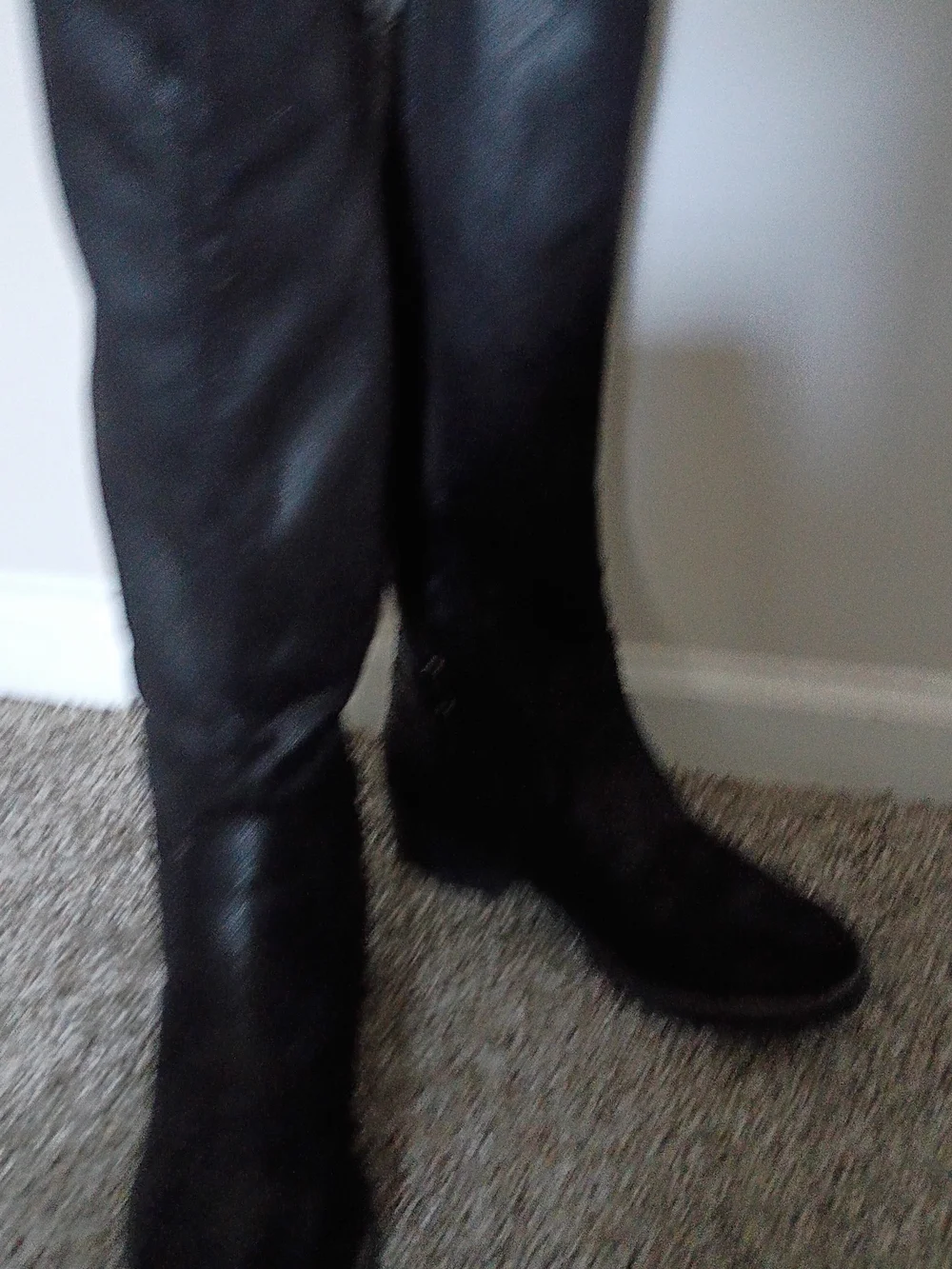 BareTraps Black Over-the-Knee Zip Riding Boots